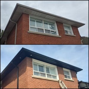 Before and After , Soffit, Fascia and eavestrough replacement in Mississauga - Maxima Aluminum LTD