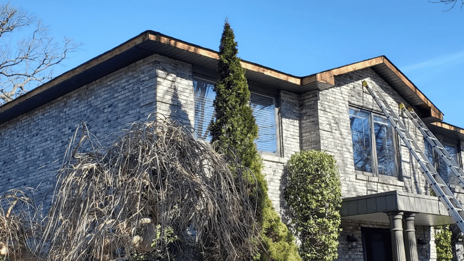 Before soffit and fascia replacement