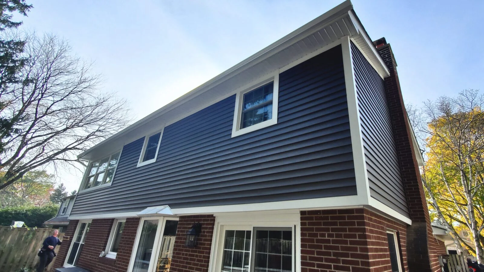 Siding installation in Mississauga and the West GTA with straight lines, clean corners, and crisp white trim