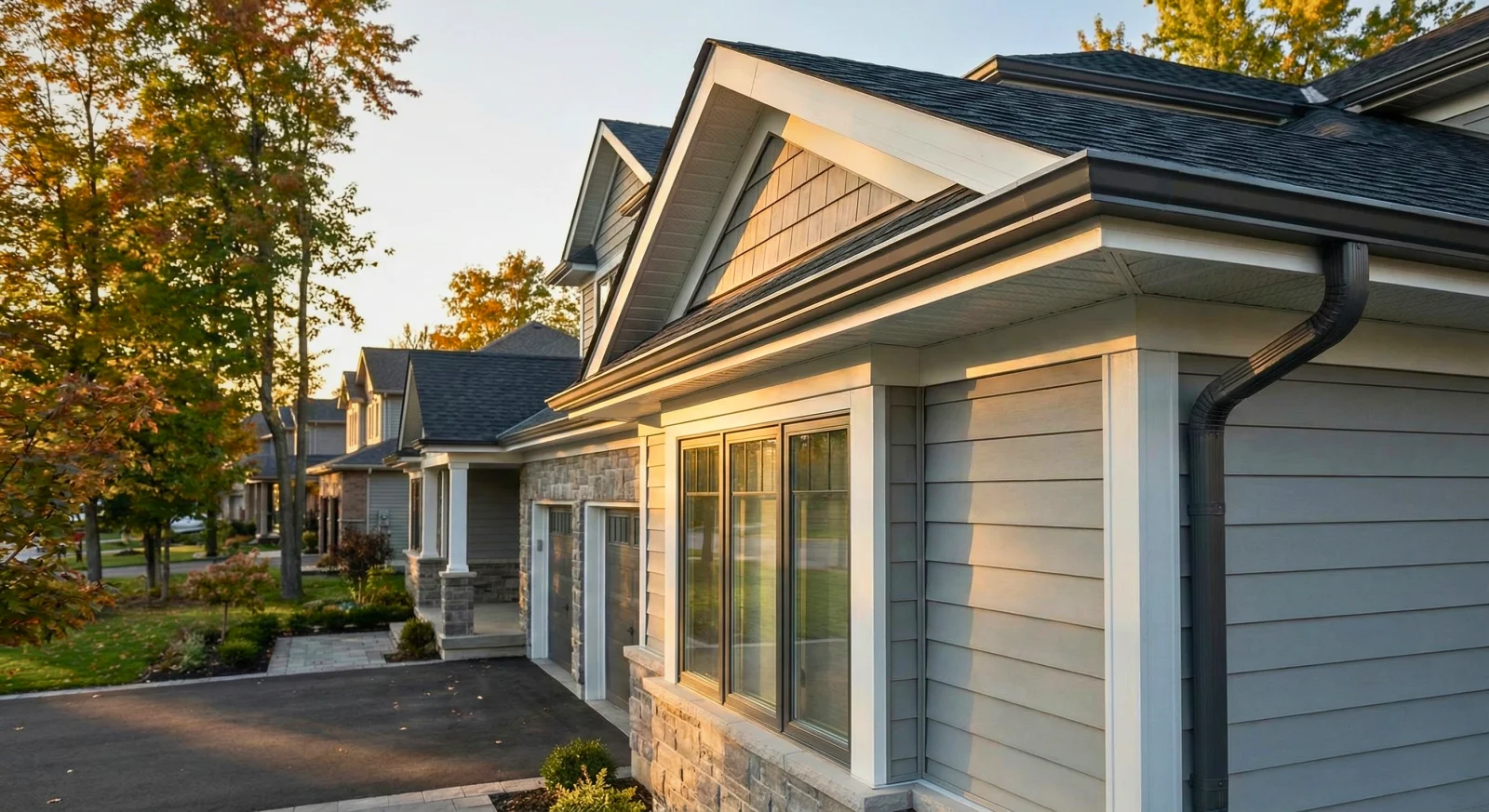 Seamless eavestrough and gutter installation in Mississauga by Maxima Aluminum LTD