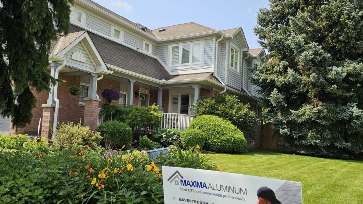 Full eavestrough replacement + gutter guards in Meadowvale